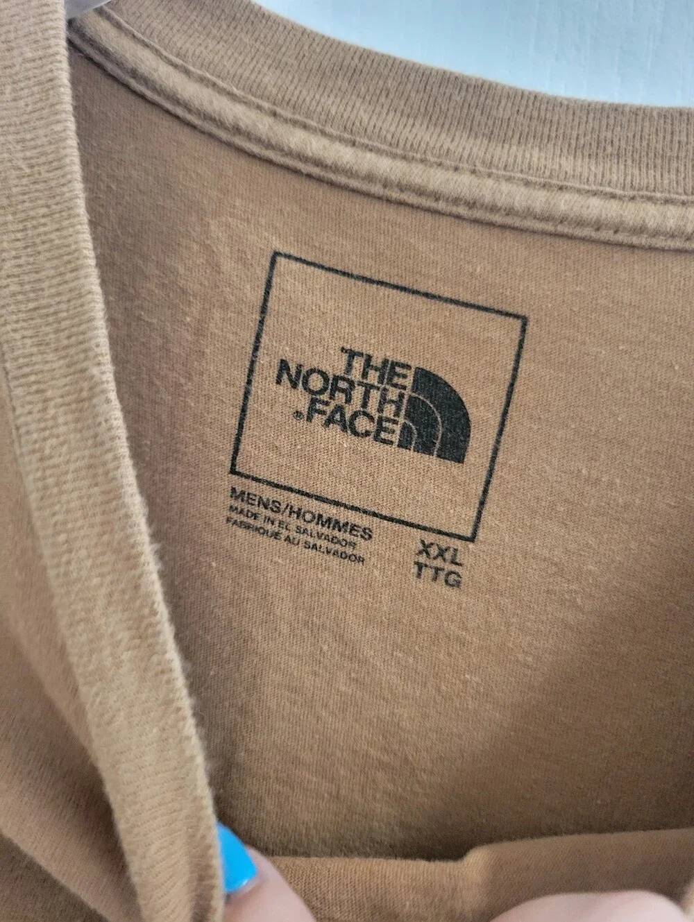 The North Face Brown XXL Men's Cotton Jersey T-Shirt Short Sleeve Crew Neck Logo